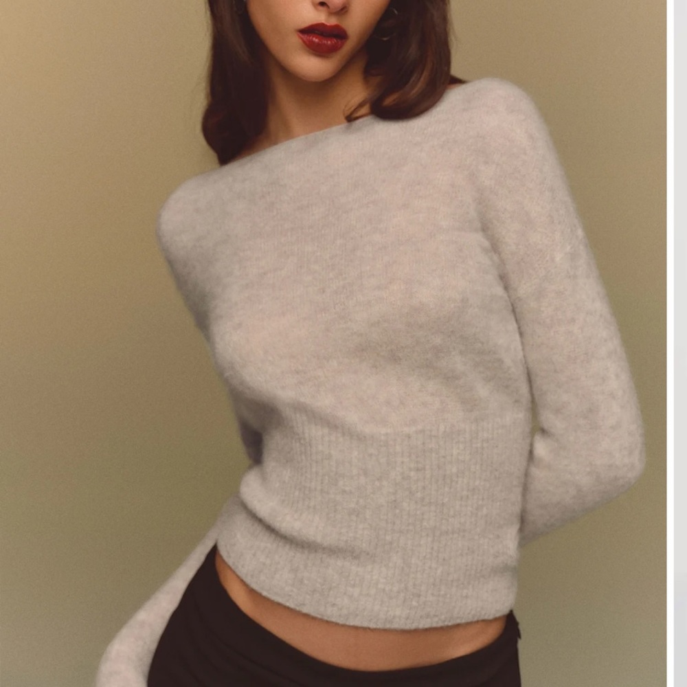 Reformation Soren Sheer Alpaca Sweater Top size S